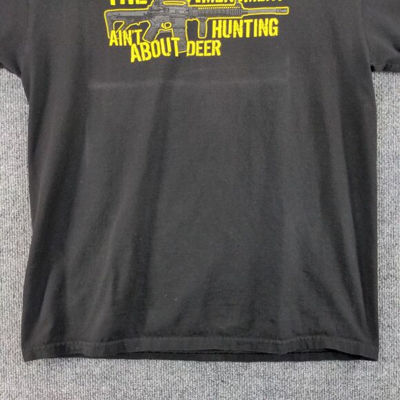Hot Leathers Biker 2nd Amendment 2A Aint About Hunting Deer T Shirt Size L Black - Picture 7 of 11